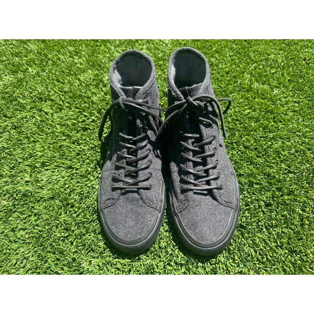 Frye Ludlow Mens Gray Wool High Top Lace Up Sneakers (9.5)